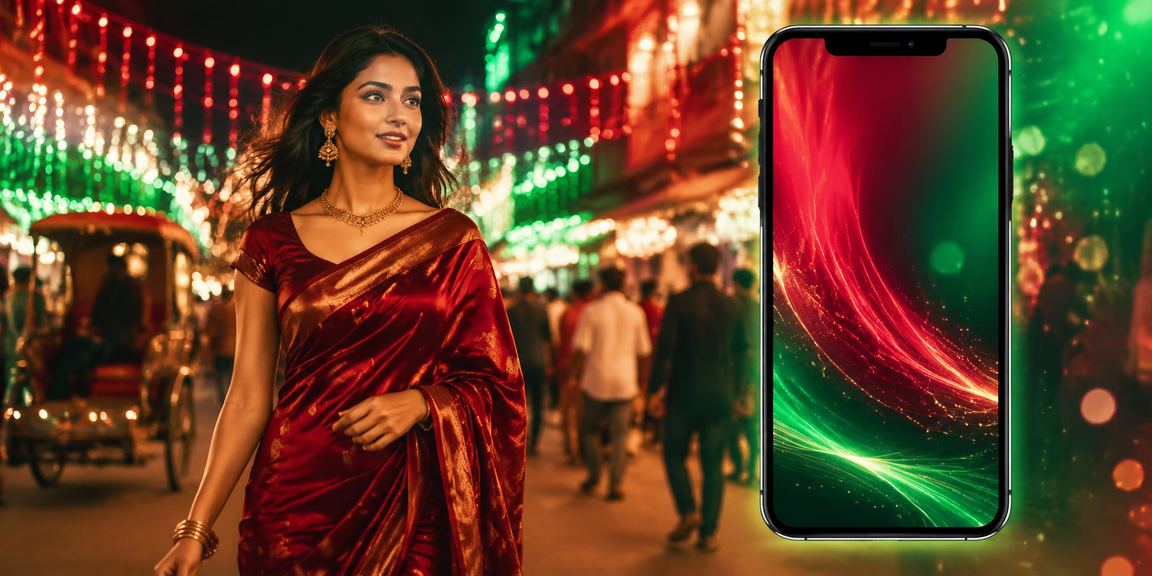 নারায়ণগঞ্জ ক্যাসিনো অ্যাপ ব্যবহারের দৃশ্য পটভূমিতে লাল-সবুজ