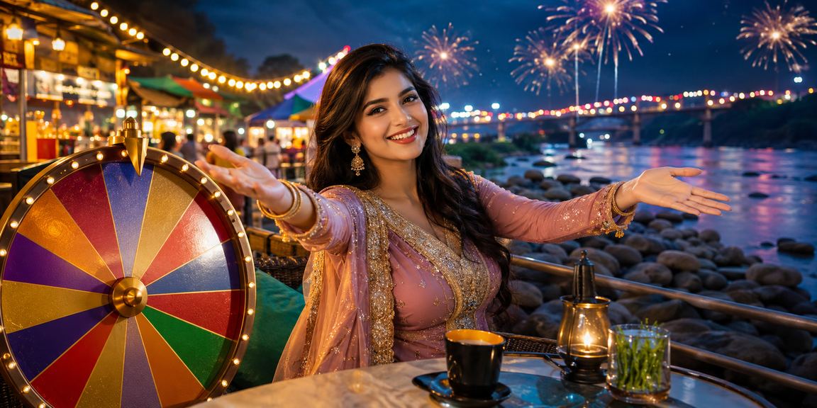 সিলেটের একটি লটারির রাতে উৎসবময় আকাশে জ্বলে ওঠা আলো